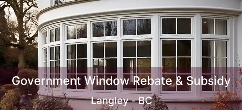  Government Window Rebate & Subsidy Langley - BC