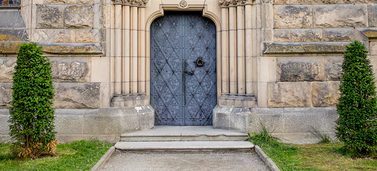Traditional Double Front Doors in Penzer Action, British Columbia