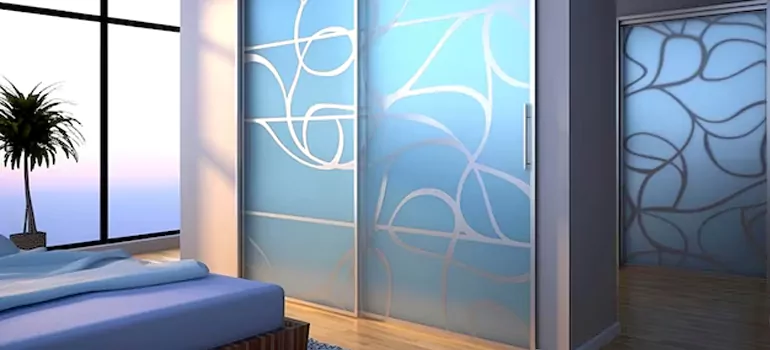 Frosting Glass Cabinet Doors in Langley, BC