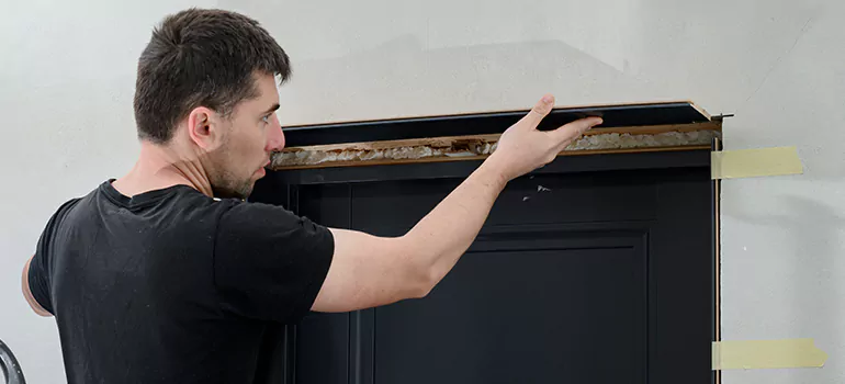 Wood Door Hole Repair in Langley, BC