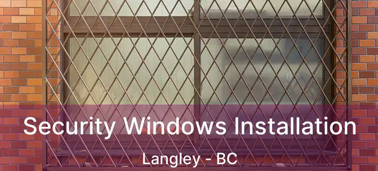 Security Windows Installation Langley - BC